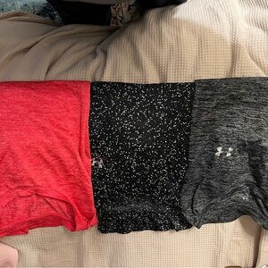 Under Armour T-Shirt Trio - Coral, Black, and Gray